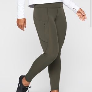 Athleta “All In Tight” in the color Arbor Olive.
